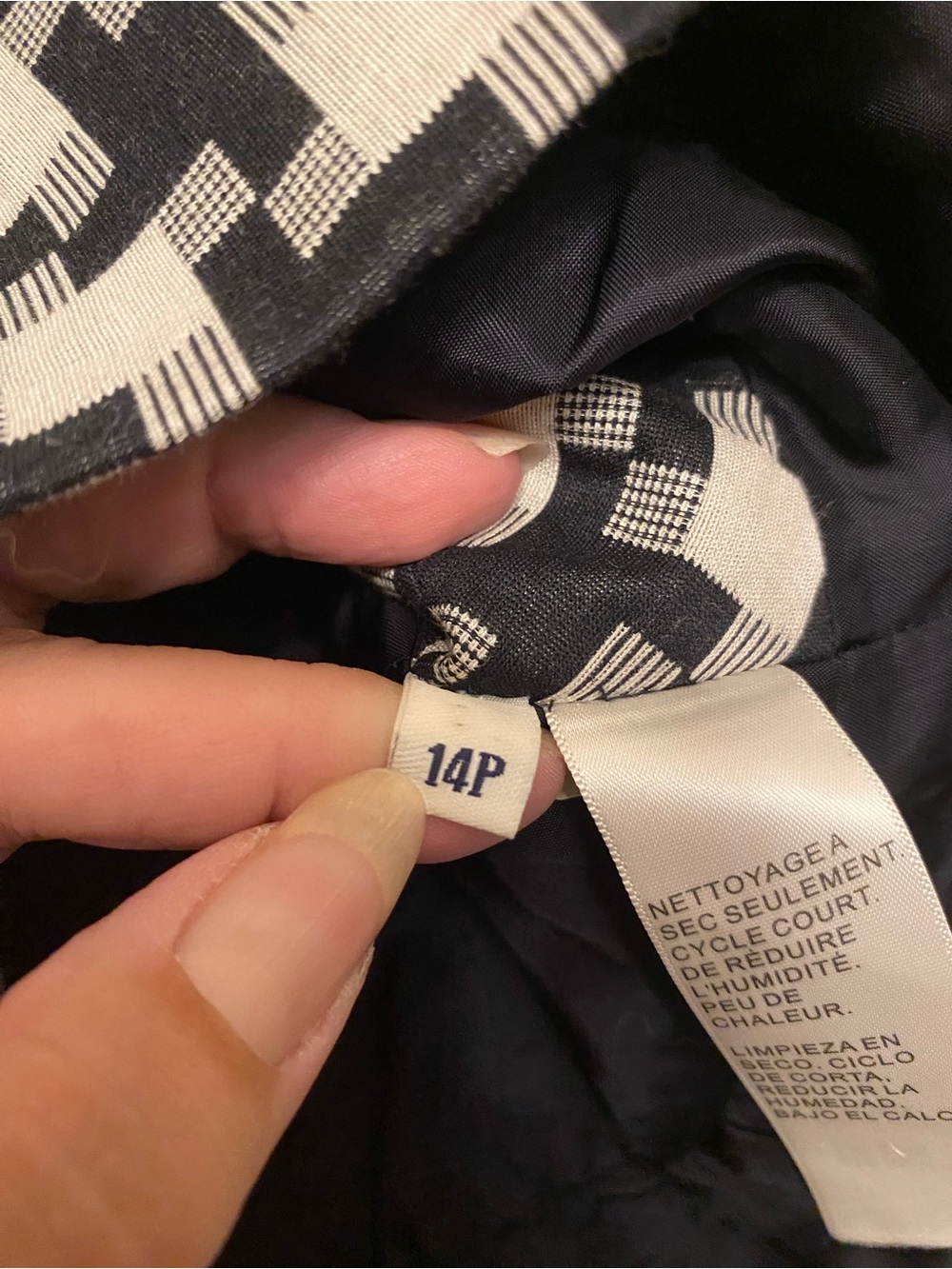 Doncaster Black and White Geometric Peplum Jacket - Picture 6 of 6